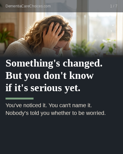 Something has changed, but you don't know if it is serious yet